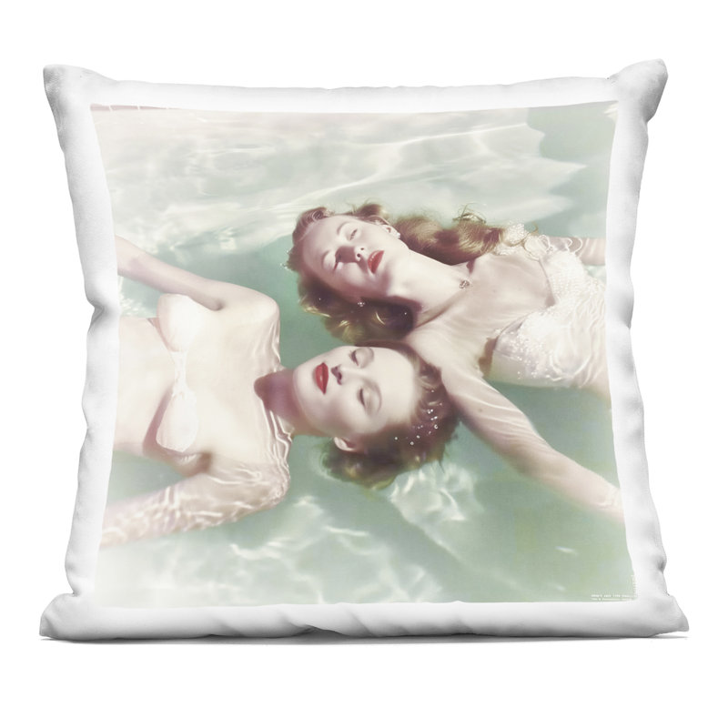 Coussin décoratif rétro Vintage Summer Pool Girls, imprimé par Sophie 6