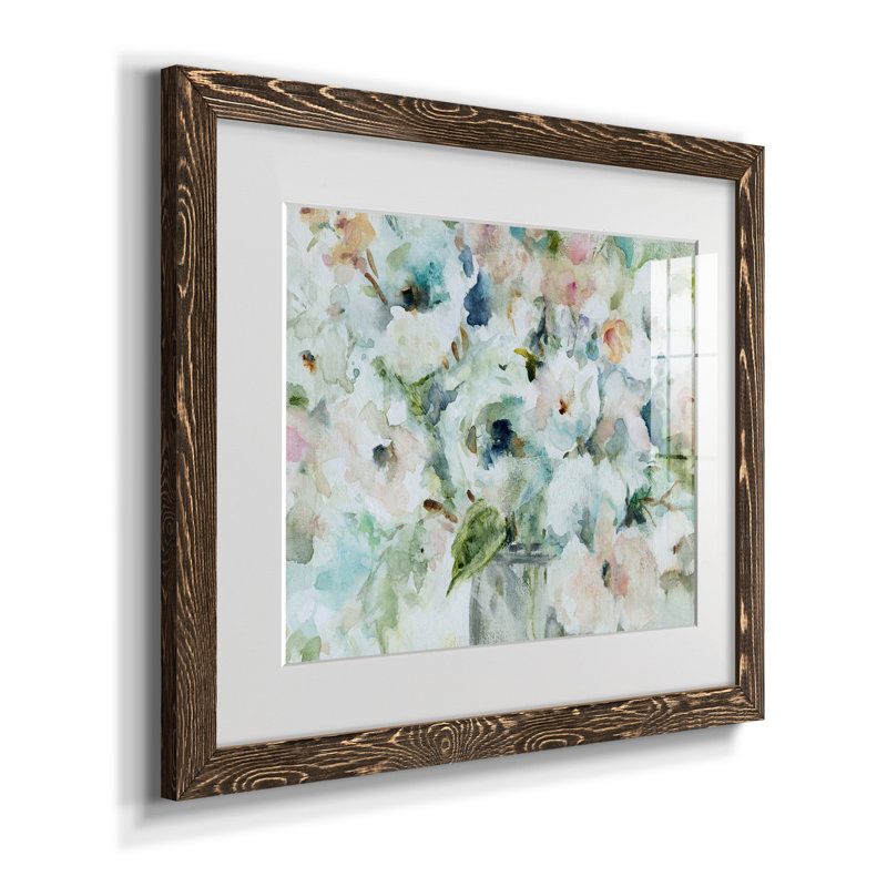 Blooming Softly - Reproduction de cadre photo sur papier, Noyer, H 24 po x l 18 po x P 1,5 po
