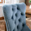 Chaise en velours bleu pour salle à manger avec garniture en métal, revêtement de luxe Sw2001lb et structure solide-1711290731-1711290734