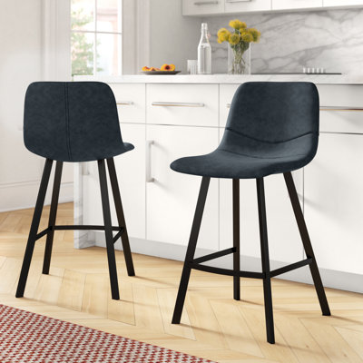 Castillon Upholstered Counter Stool with Metal Frame