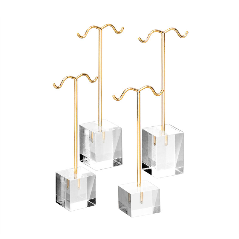 Travious Wood Jewelry Stand +, Gold