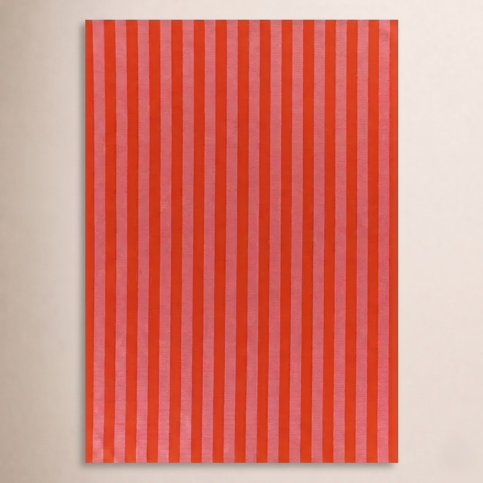 Holloway Red Striped Outdoor Rug, 7'10" X 10'
