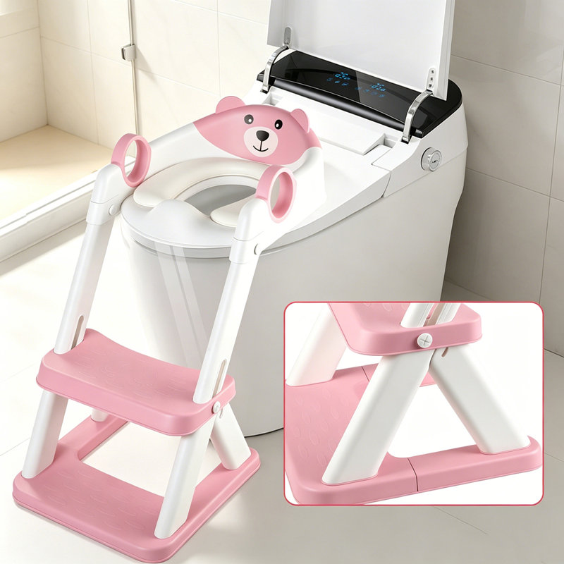 2-in-1 Potty Training Seat with Adjustable Step Stool