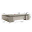 Bureau de direction moderne en L brun de 102,36 po-2036293767
