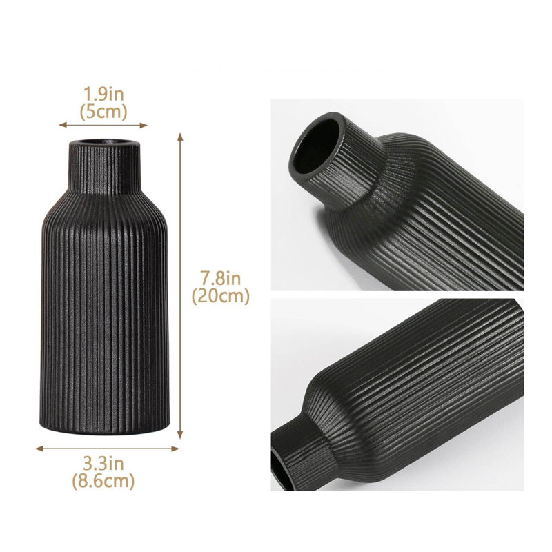 Ceramic Table Vase, Black
