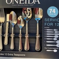 Oneida Hollis 74-Piece Flatware Set, Service for