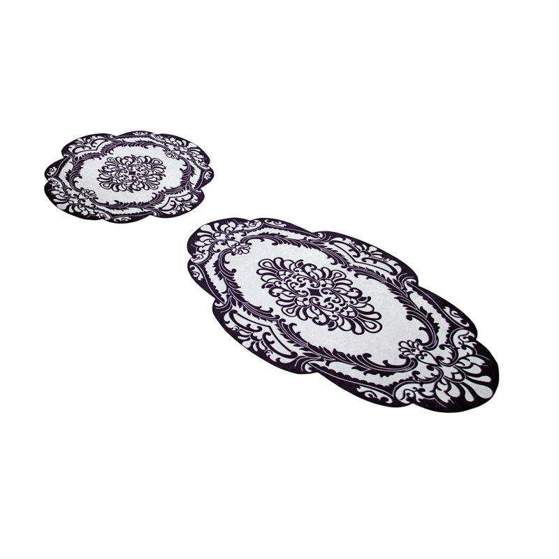 Ensemble de tapis de bain 2 pièces Hegwood, Noir