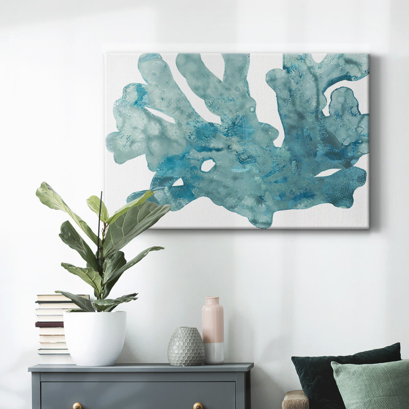 Toile tendue Blue Macro Coral IV-Gallery, H 12 po x l 18 po