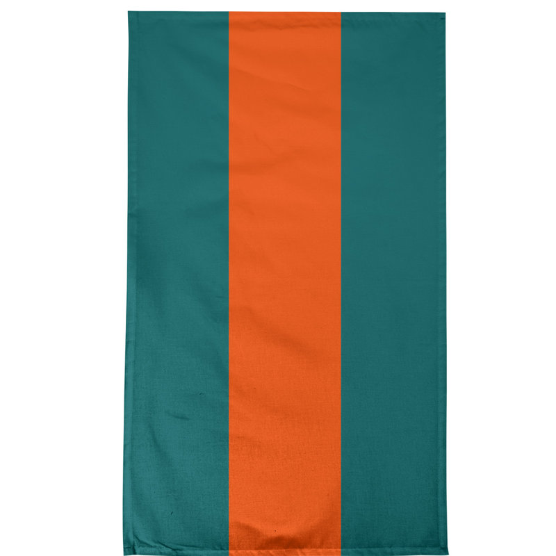 Stripe Tea Towel Kitchen Towel, Poly Twill, Miami Throwback Football