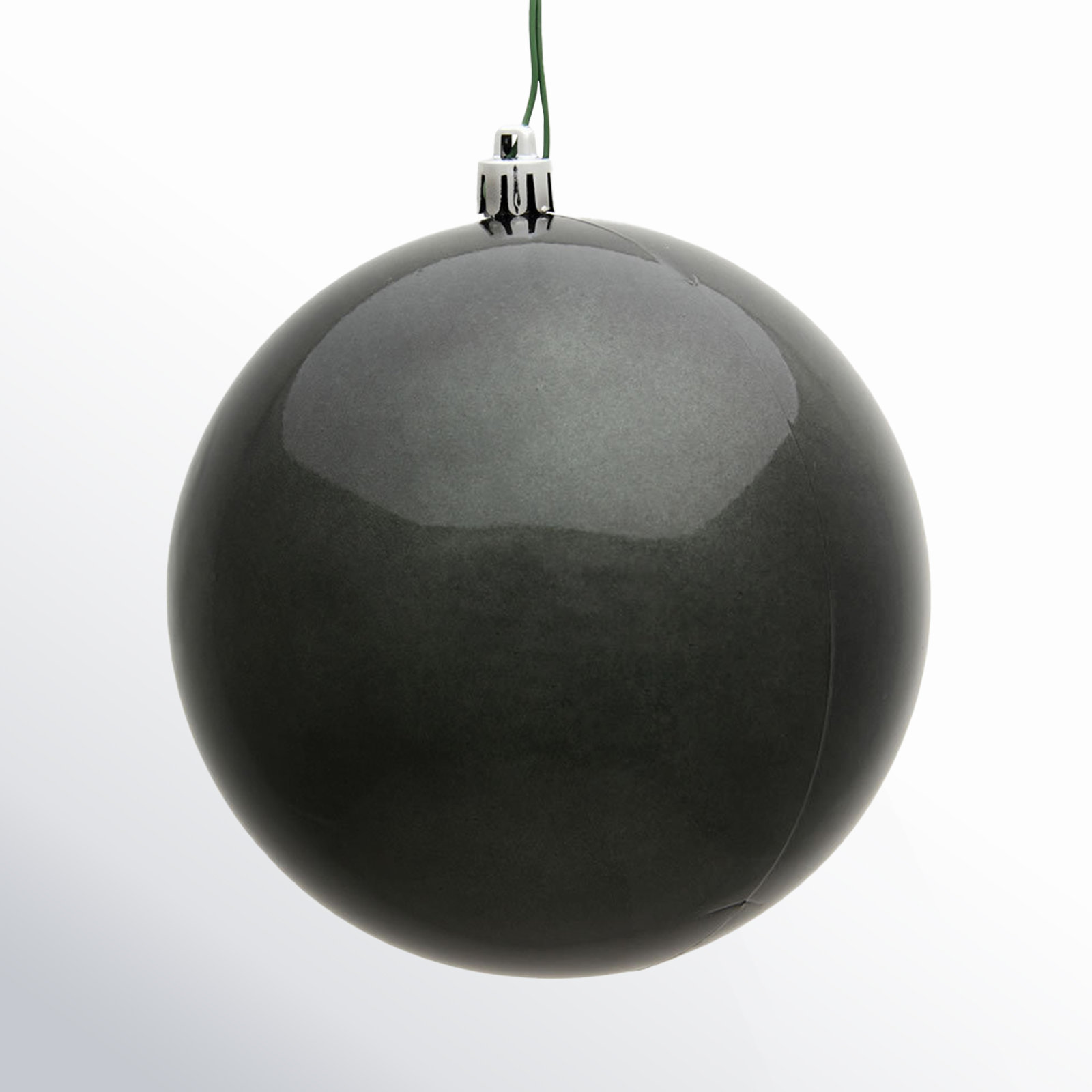 Shatterproof Bauble, 3" H x 3" W x 3" D, Pewter Candy