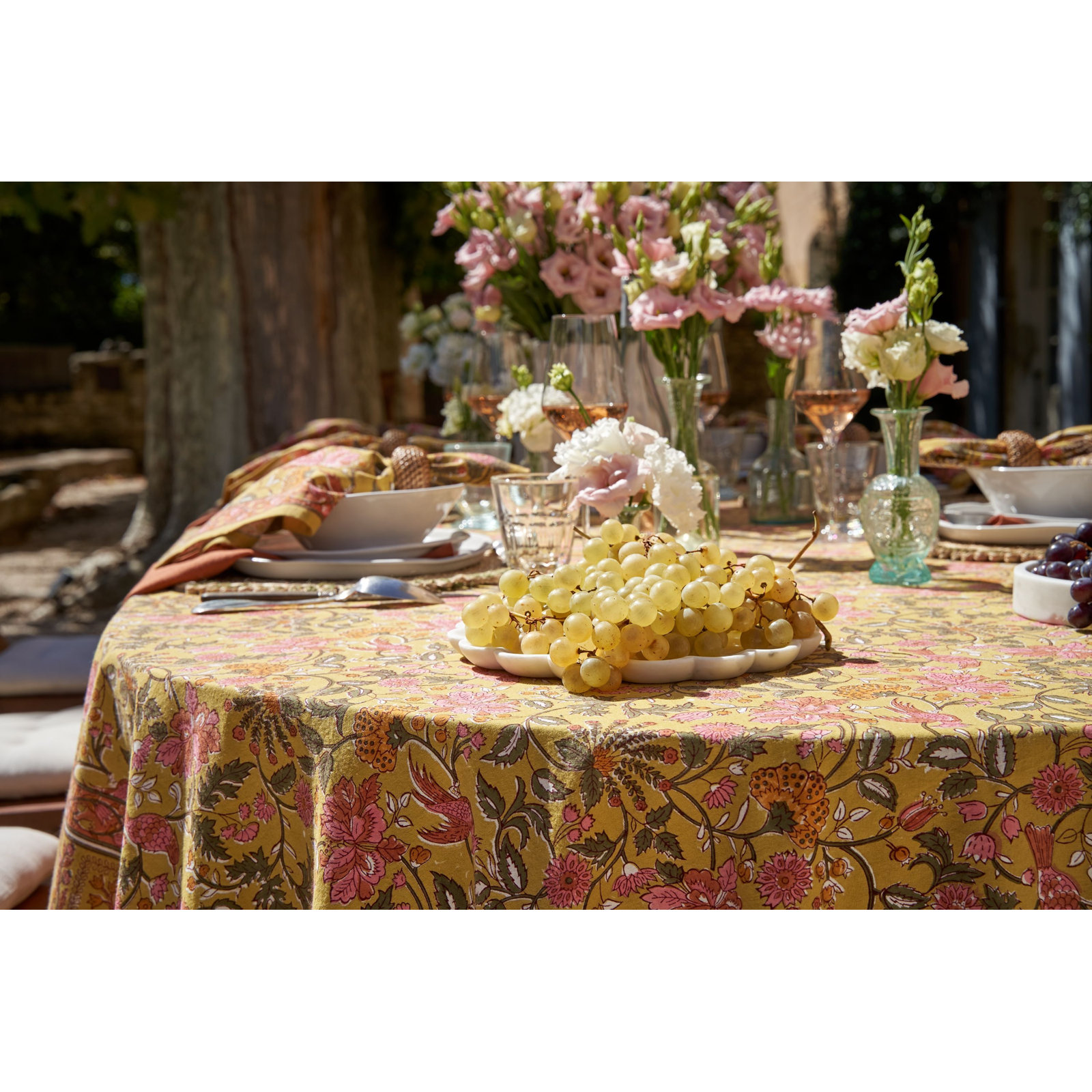 142" Cotton Tablecloth, 106" L x 71" W