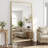 Oversized Rectangle Floor Mirror with Stand, Wall Mirror-600118879-600118689