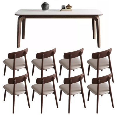 Modern Simple Durable Rock Slab Dining Table Set