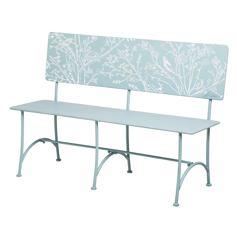 Banc de jardin en métal d’oiseau Caviness