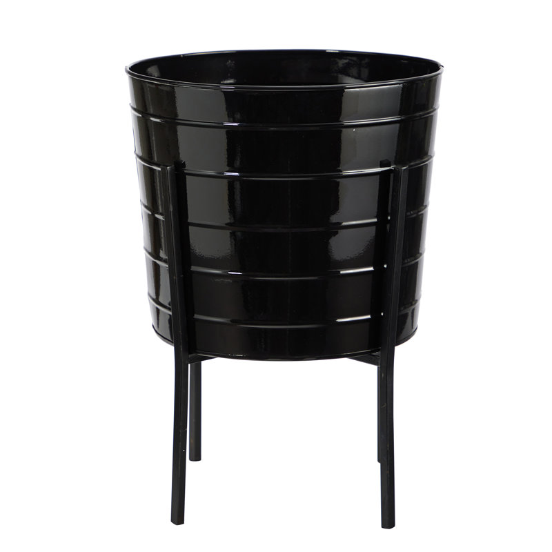 Culverson Metal Elevated Planter, Black