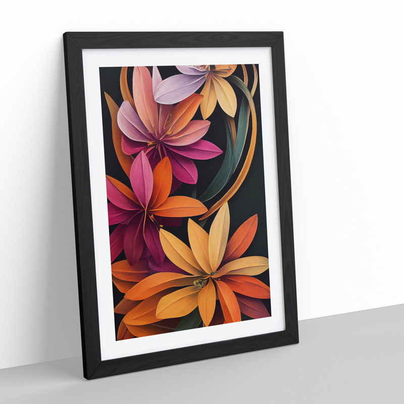 Many Flowers - Framed Print, Black Framed, 46cm H x 34cm W x 2cm D
