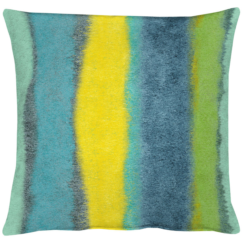Malachit Square Cushion, Green and yellow, 59 cm x 59 cm, Pillow Cover Only - No Insert