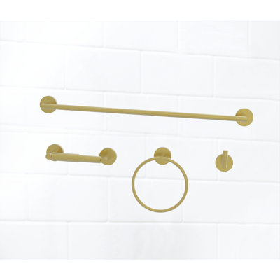 Vetta Stainless Steel Towel Ring, Corrosion Resistant Bathroom Wall Organizer With Rust-proof Zinc Base -  In Matte Gold