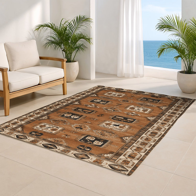 Tapis turc intérieur et extérieur brun, Rectangle 9 pi x 12 pi