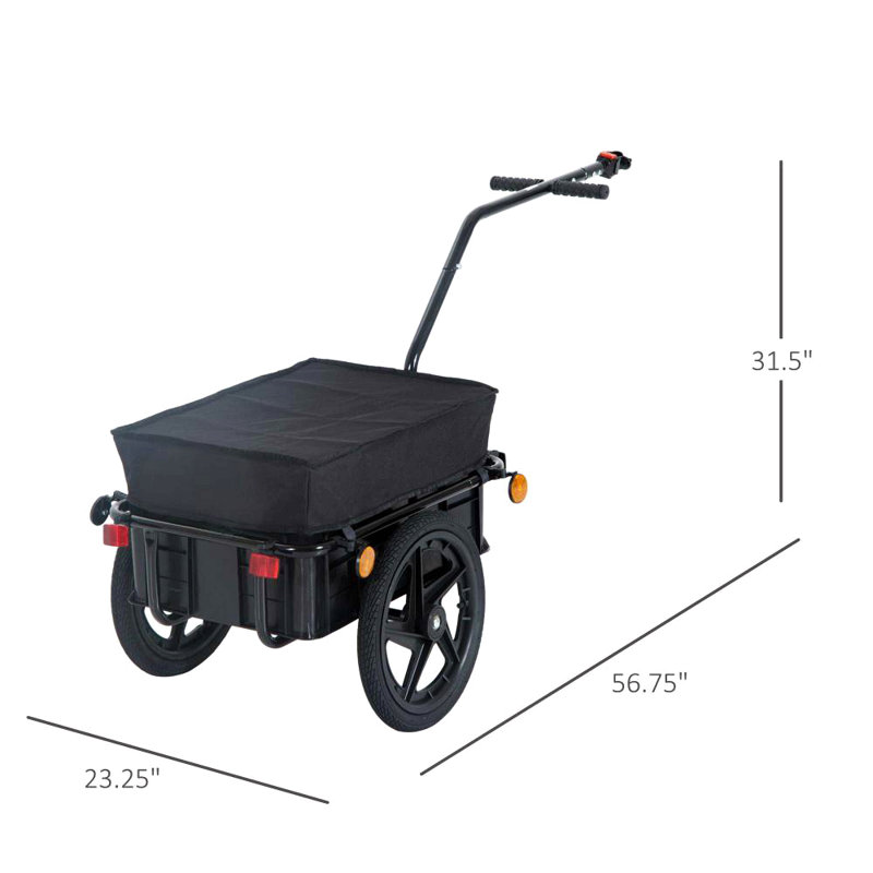 Remorque de rangement pour l'extérieur avec cargaison amovible et couvercle imperméable