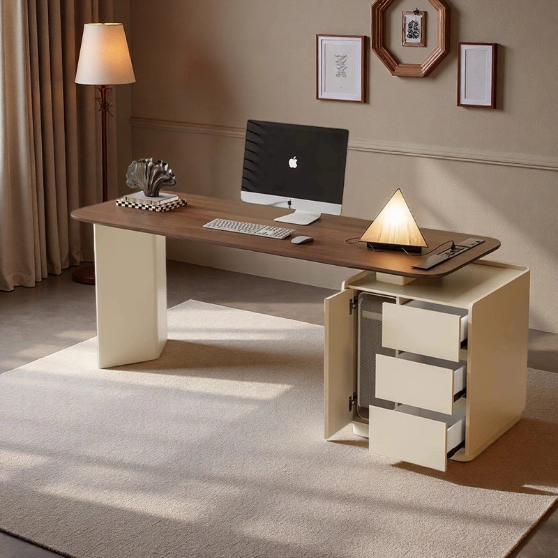 Elegant and simple computer desk, 29.53" H x 70.87" W x 27.56" D