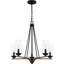 Aaryona 5-Light Matte Black Chandelier
