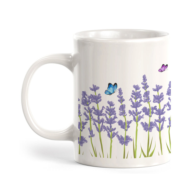 Grande tasse à café lavande 11 oz, Ensemble de verres à lait, Plastique polypropylène