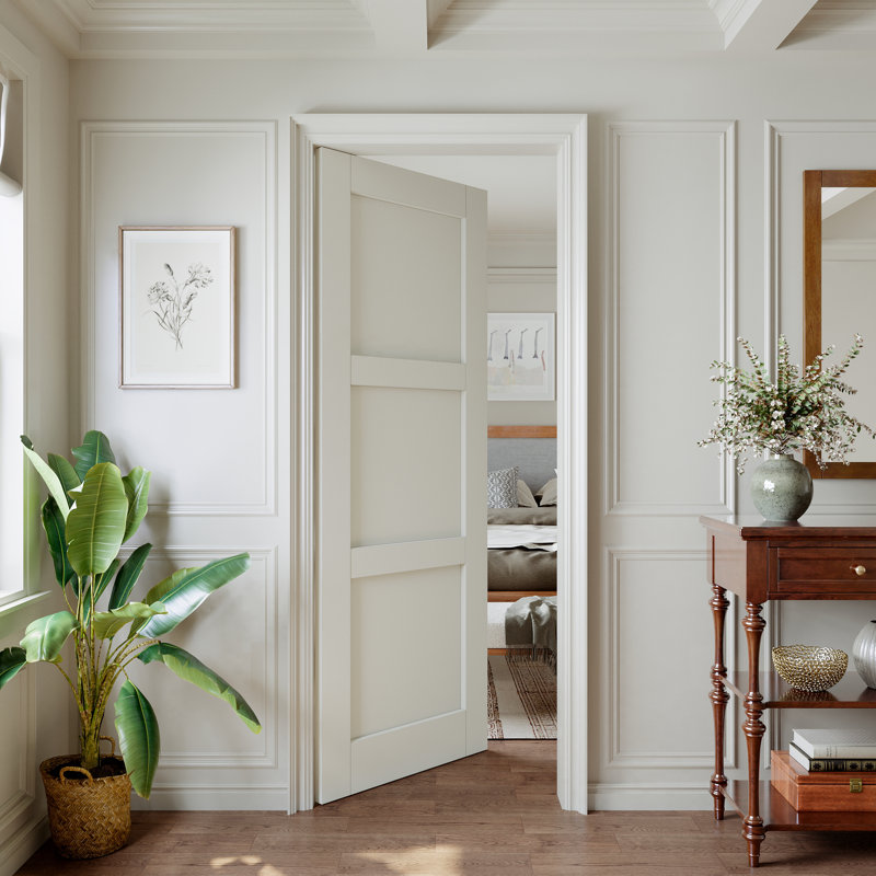 Porte intérieure à 3 panneaux de porte intérieure, 30 po x 80 po, 1