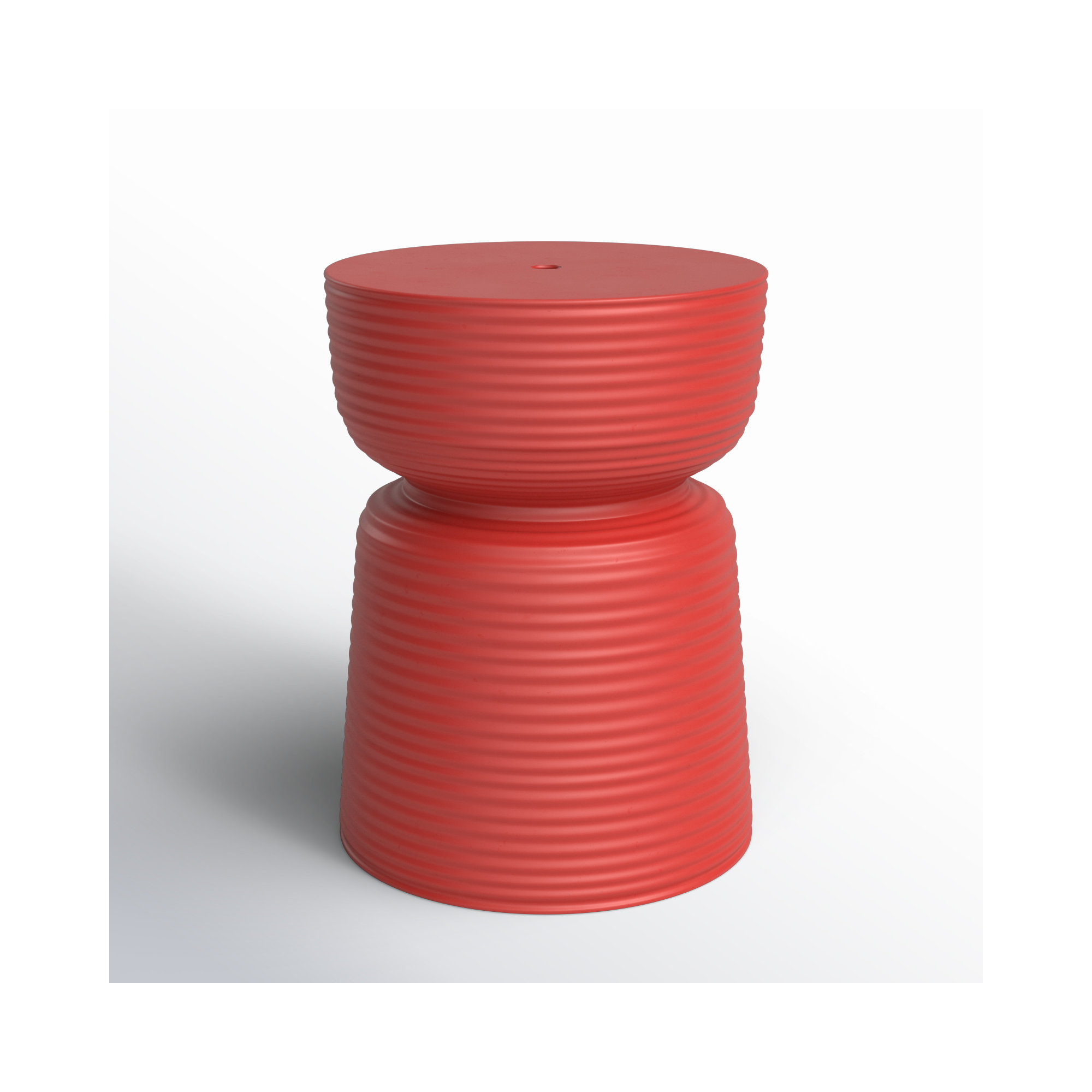 Biali Ceramic Accent Stool, Red