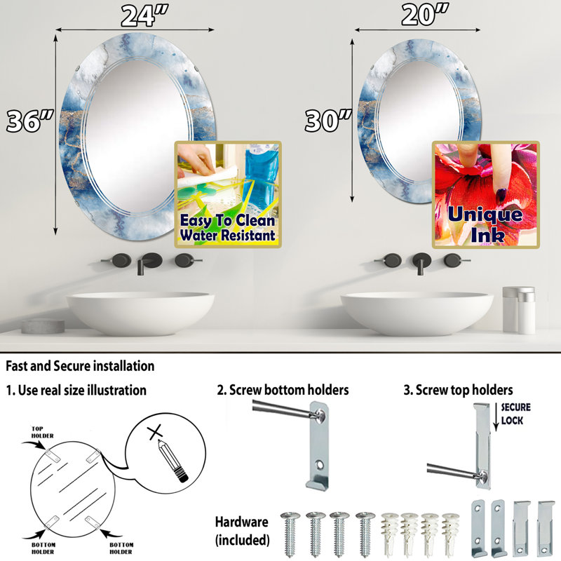 Miroir mural Classic Classic, 30 po x 20 po