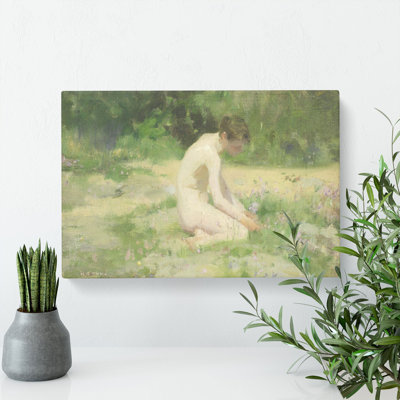Sea-Pinks by Henry Scott Tuke - Wrapped Canvas