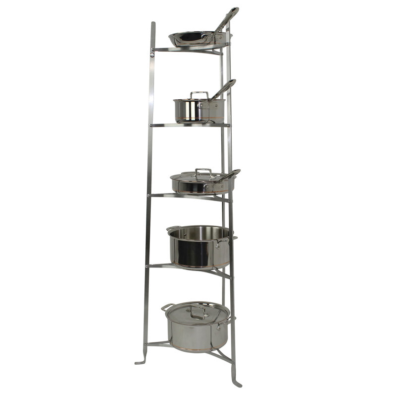 Classic Series 5-Tier Cookware Stand Hammered Steel (Unassembled)