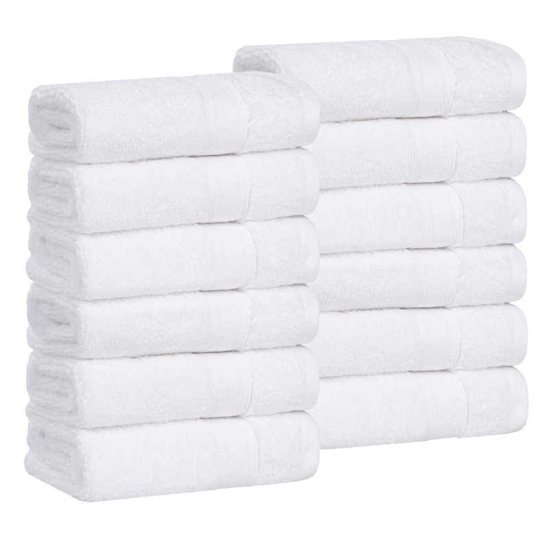 Coton absorbant doux Belmont, Blanc, Gant de toilette - paquet de 12