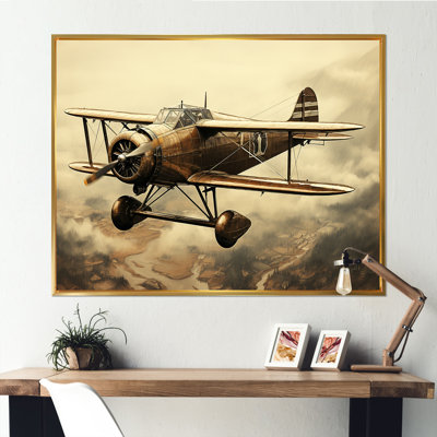 «Historic Plane Glory Mid Flight I», art mural avion