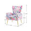 Fauteuil d'appoint rembourré en velours