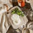 Foreside Home & Garden 9" Live Edge Rectangle Cutting Board Whitewash Wood with Leather Loop