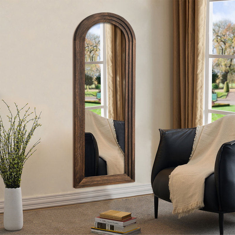 Miroir mural pleine longueur Dainah, Gris anthracite, 64 po x 21 po