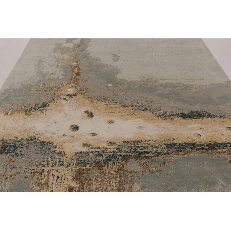 Modern Hand Knotted Abstract Area Rug