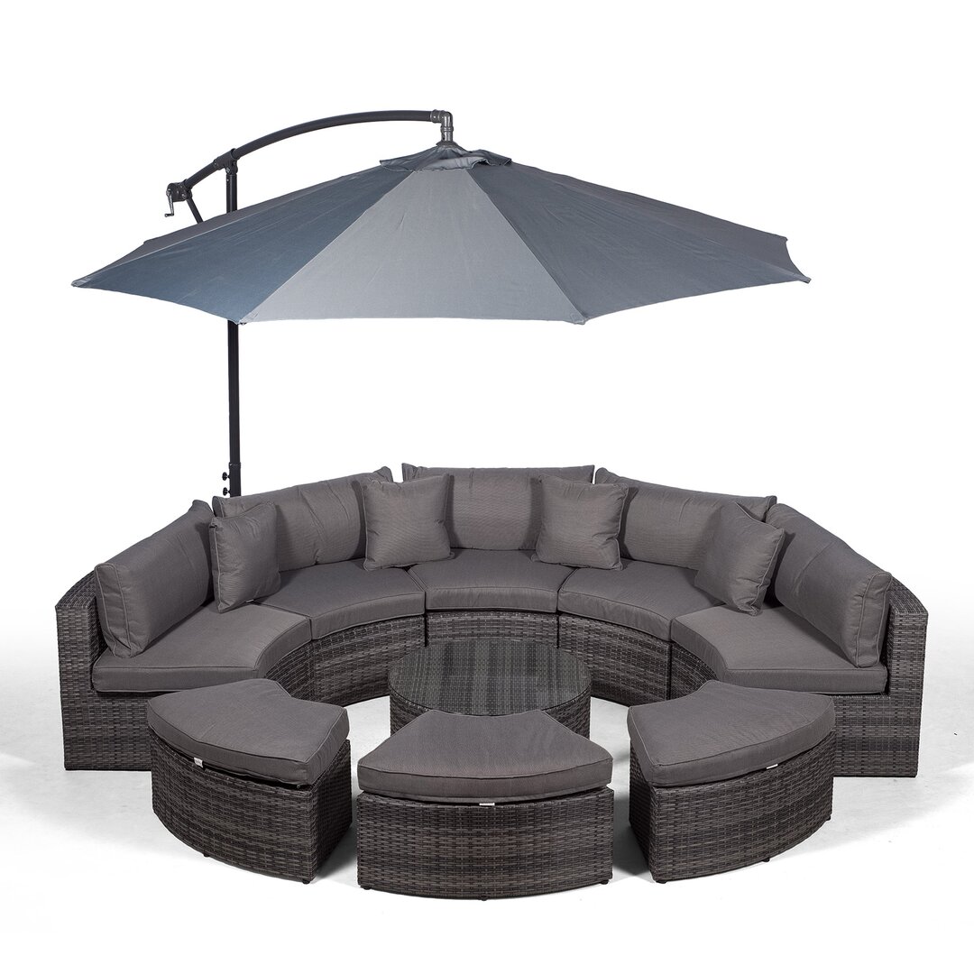 8-Sitzer Lounge-Set Tommy aus Polyrattan