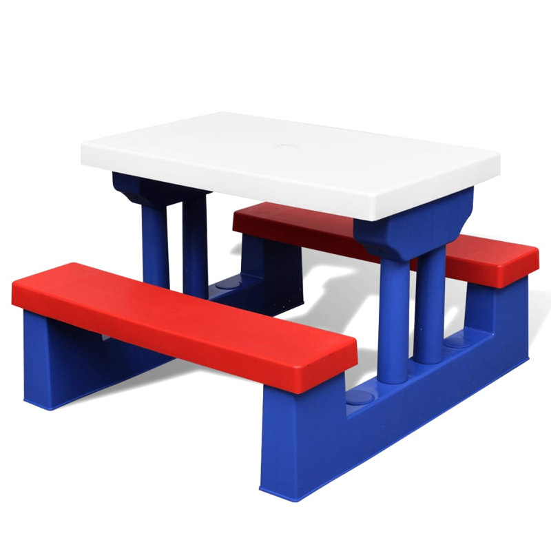 Kids Rectangular Outdoor Table Or Chair and Chair Set
