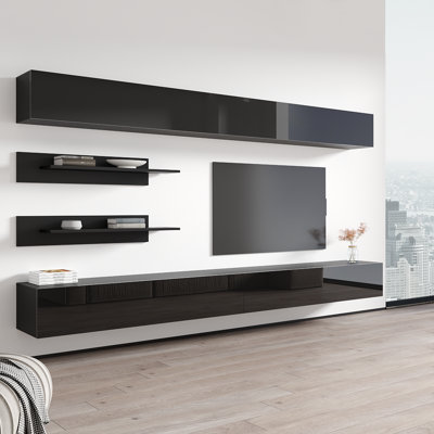 Meuble audio-vidéo flottant pour téléviseur de 70 po ou moins Narvaez