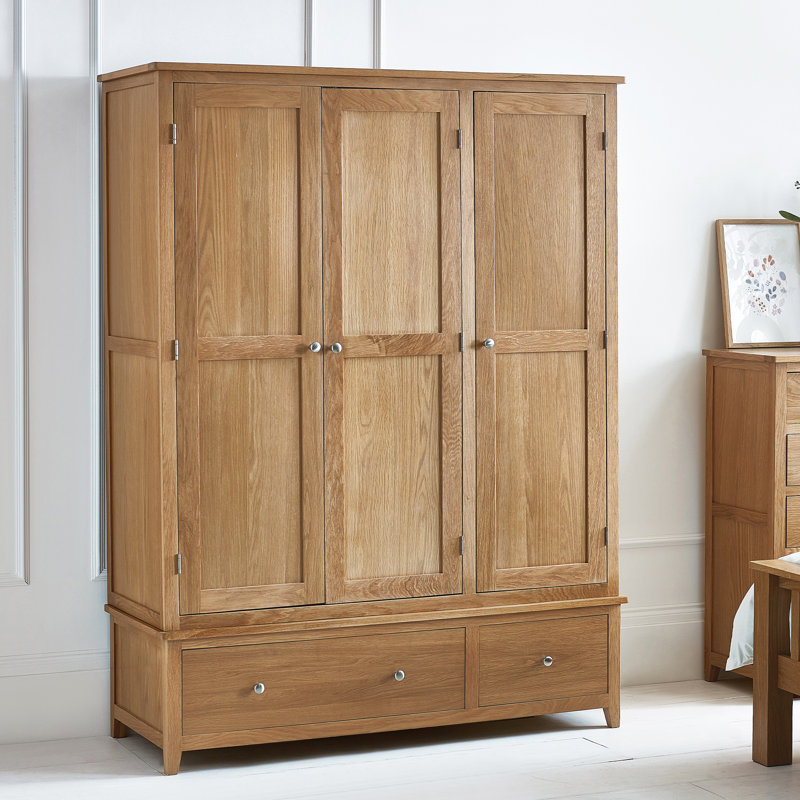 Herberts 3 Door Solid Wood Wardrobe