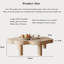 32 Inch Modern Nordic Cloud-Shaped Coffee Table | 3-Leg Solid Natural Larch Wood Centre Table for Living Room & Bedroom-1875730147-1820434558