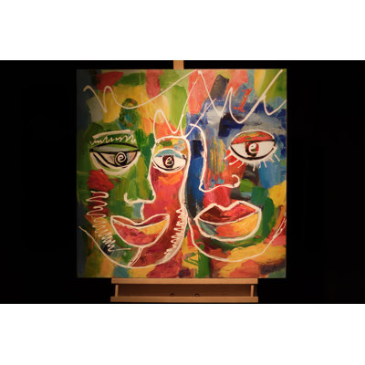 Hand -painted Invisible Tape Acrylic Painting