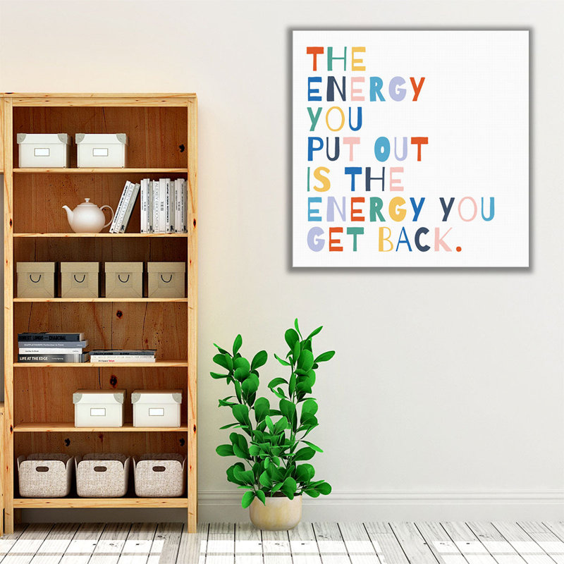 «Rainbow Words II», reproduction d'art sur toile, H 12 po x l 12 po