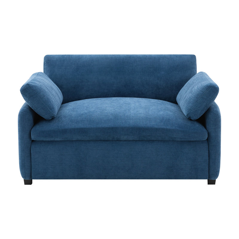 [Vidéo] Canapé simple surdimensionné en chenille 50 * 43 ", Bleu