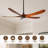 62" Large Solid Wood Ceiling Fan Without Light with Remote, Quiet Reversible DC Motor
