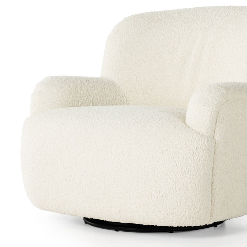 Kadon Swivel Armchair, Sheepskin Natural Sherpa