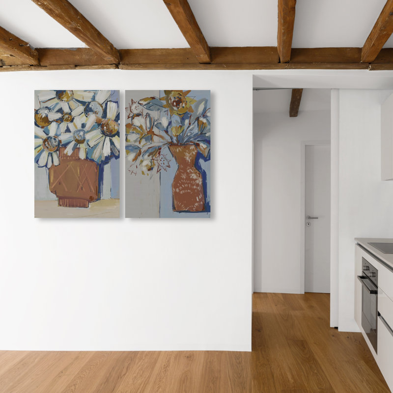 Abstract Flowers Set Set by Oliver Gal, 36" H x 24" W, Gallery Wrapped