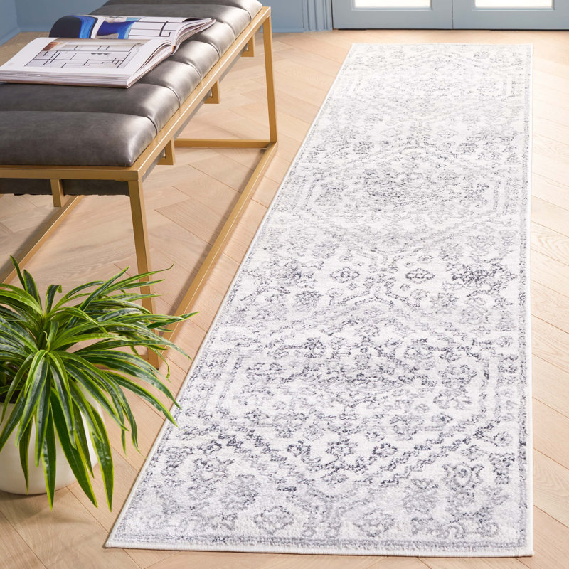 Lowrey Ivory/Gray Rug, Runner 2'2" x 9'